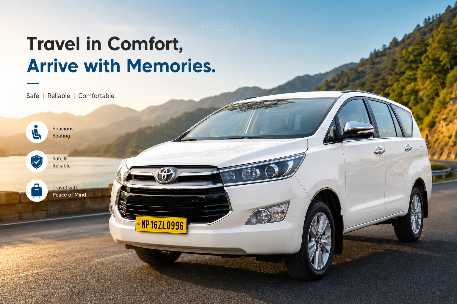Private Innova taxi for Khajuraho tours